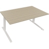 Schreibtisch all in one 1.600 x 645-1.275 x 900 mm (B x H x T) eiche natur verkehrsweiß Produktbild pa_produktabbildung_1 S