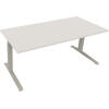 Schreibtisch all in one 1.800 x 645-1.275 x 800 mm (B x H x T) diamant weiß silberaluminium Produktbild pa_produktabbildung_1 S