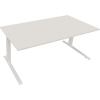 Schreibtisch all in one 1.800 x 645-1.275 x 900 mm (B x H x T) diamant weiß verkehrsweiß Produktbild pa_produktabbildung_1 S