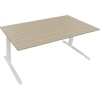 Schreibtisch all in one 1.800 x 645-1.275 x 900 mm (B x H x T) eiche natur verkehrsweiß Produktbild pa_produktabbildung_1 S