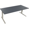 Schreibtisch all in one 2.000 x 645-1.275 x 800 mm (B x H x T) lavagrau silberaluminium Produktbild pa_produktabbildung_1 S