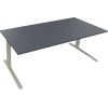 Schreibtisch all in one 2.000 x 645-1.275 x 900 mm (B x H x T) lavagrau silberaluminium Produktbild pa_produktabbildung_1 S