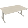 Schreibtisch 1.800 x 625-1.285 x 900 mm (B x H x T) akazie hell silberaluminium Produktbild pa_produktabbildung_1 S