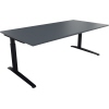 Schreibtisch all in one 2.000 x 650-850 x 1.000 mm (B x H x T) Flachkufe Quadratrohr lavagrau anthrazitmetallic Produktbild pa_produktabbildung_1 S