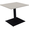 Konferenztisch in quadratischer Form mit anthrazit metallic und lichtgrauem Finish.