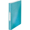 Ringbuch mit Rundmechanik in eisblau zur Präsentation und Aufbewahrung von Dokumenten.
