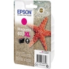Epson Tintenpatrone 603XL in Magenta, verpackt mit orangefarbenem Seestern-Hintergrund.
