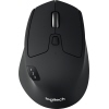 Optische PC Maus M720 Triathlon in Schwarz mit drei Tasten und Scrollrad.