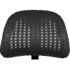 Einstellbare schwarze Kopfstütze mit Netzstruktur aus der Vorderansicht.