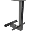 PC-Halter in graphit, zur Montage unter der Tischplatte, mit mehreren Montagemöglichkeiten.