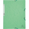 Hellgrüne Sammelmappe mit Kordelbindung und zwei Metallösen auf der Vorderseite.