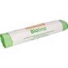 Rolle mit DEISS Bioline Müllsäcken in grüner Verpackung, sichtbar mit Produktinformationen.
