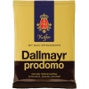 Packung mit Dallmayr prodomo Kaffee in goldener und brauner Farbgestaltung.