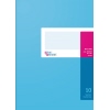 Blaue Vorderseite eines Spaltenbuchs mit Platz für eine Kopfzeile und 10 Spalten.