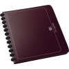 Bordeauxfarbenes Sichtbuch mit Vario-Zipp Prinzip und flexiblen Hüllen.