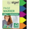 Reißfeste transparente Haftstreifen in verschiedenen Farben zur Markierung von Textstellen.