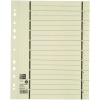 Trennblatt aus 200 g/m² Papier mit zehn nummerierten Feldern und seitlichen Lochungen.