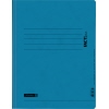 Türkisfarbener Schnellhefter mit Linieneingaben auf der Vorderseite und Logo.