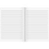 Offene Seitenansicht eines liniertem Schulhefts im DIN A4 Format mit Lineatur 3.