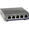 NETGEAR ProSafe Plus GS105E Netzwerk-Switch mit fünf Ethernet-Ports und Metallgehäuse.