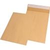 Faltentasche DIN C4 aus braunem Papier mit Stehboden und offenen Seiten.