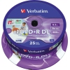 Verbatim DVD+R DL Double Layer bedruckbare DVD-Rohlinge in einer Verpackung mit 25 Stück.