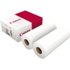 Zwei Rollen weißes Plotterpapier in einer farbigen Verpackung.