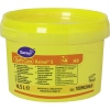 Gelber Eimer mit 0,5 l Handwaschpaste, etikettiert als SoftCare Reinol S.