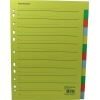 Ordnerregister mit 12 Registerblättern und Inhaltsverzeichnis in Gelb, grün, rot und blau.