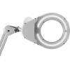 Leuchtlupe mit drehbarem Kopf und LED-Beleuchtung, montiert an einem Metallarm.