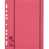 Rotes Oxford Trennblatt mit nummerierten Registertaben und Perforation zum Abtrennen.