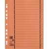 Oranges Trennblatt mit nummerierten Registertabs und perforierter Abtrennlinie.