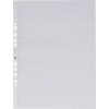 Transparente Prospekthülle im Format DIN A3 mit gelochter Seite für den Ordnergebrauch.