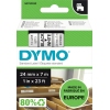 DYMO® Schriftbandkassette D1 24 mm x 7 m (B x L) Kunststoff, 100 % recycelt weiß schwarz Produktbild pa_produktabbildung_2 S