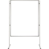 Blaue Moderationstafel in einem Anwendungsbeispiel, montiert im Hochformat.
