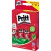 Multipack mit sechs Pritt Klebestiften in Kunststoffverpackung.