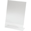 Transparenter Tischaufsteller aus Acryl im schrägen Format für DIN A4.
