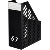 Stehsammler KLASSIK XXL in schwarz mit seitlichem Raster und Griffloch für einfache Entnahme.