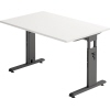 Hammerbacher Schreibtisch O-Serie 1.200 x 650-850 x 800 mm (B x H x T) weiß Produktbild pa_produktabbildung_1 S