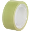 Transparenter Klebefilm auf einer Rolle mit grünem Kern, Durchmesser ca. 19 mm.