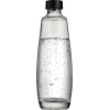 Glasflasche mit Sprudelwasser, elegant und zeitlos, zur Verwendung mit sodastream DUO.