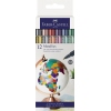 12 metallic Layoutmarker in einer Verpackung mit Abbildung eines globusartigen Objekts.