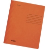 Oranger Schnellhefter mit Linien zur Beschriftung auf der Vorderseite.