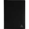 Schwarz strukturiertes Sichtbuch mit Logo in der unteren Ecke und ohne sichtbare Hüllen.