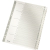 Zahlenregister mit beschriftbarem Deckblatt und beidseitig bedruckten Taben für häufige Nutzung.