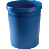 Blauer Papierkorb mit seidenmatten Oberflächen und glatter Innenfläche aus Recyclingmaterial.