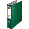 Grüner Kunststoffordner DIN A4 mit zwei Ringen und einem beschreibbaren Rückenschild.