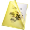 Gelbe Sichthülle für DIN A4-Dokumente mit Greifausschnitt und transparentem Deckblatt.