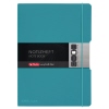 Herlitz Notizheft my.book flex in karibikblau mit elastischem Verschluss und modularem Design.