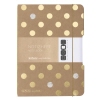 Notizheft im DIN A5 Format mit punktkariertem Design und elastischem Band.